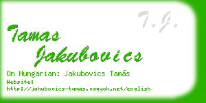 tamas jakubovics business card