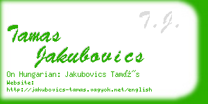 tamas jakubovics business card